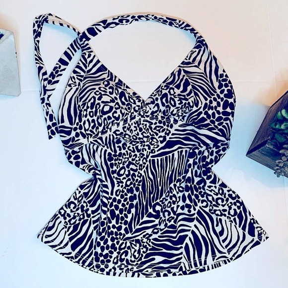 MERONA Animal Print Halter Swim Top - Picture 3 of 8